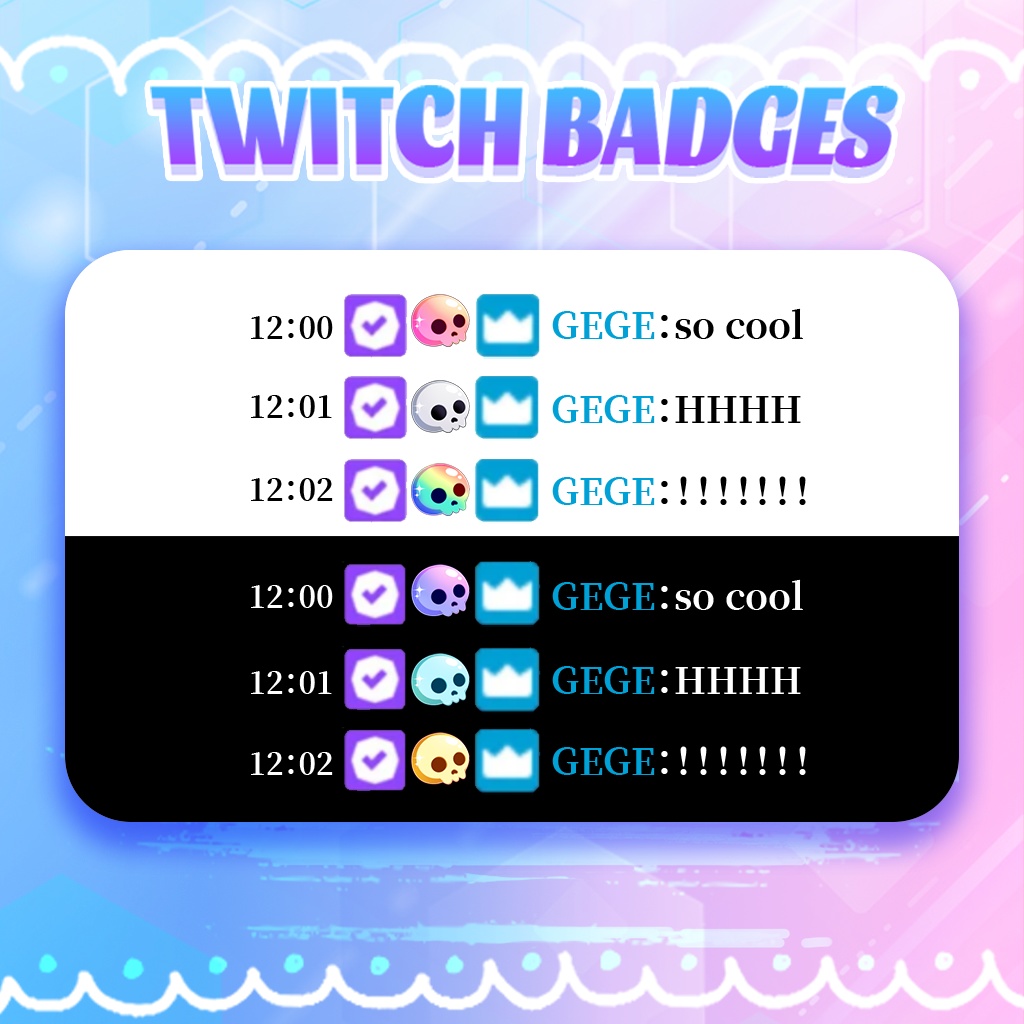 【Twitch Badges】skull Livestream Badges