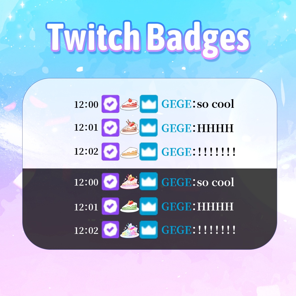 【Twitch Badges】Small Cake Badges