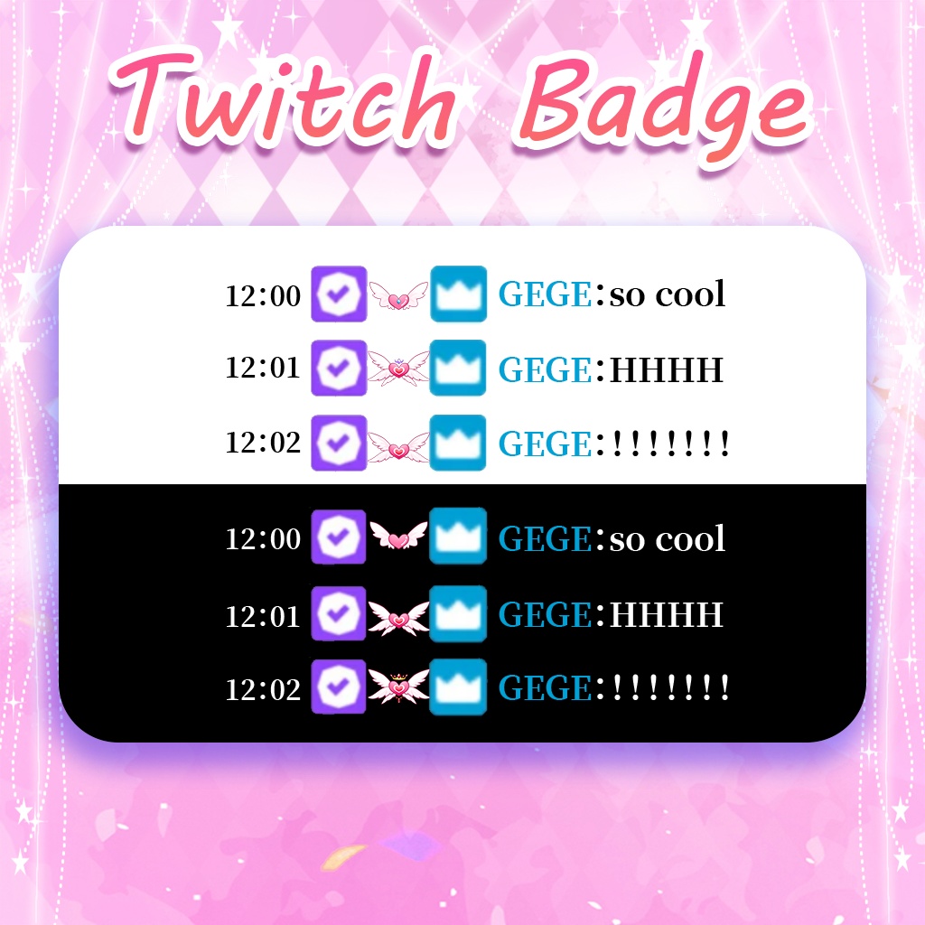 【Twitch Badges】Winged Love Heart  Badges