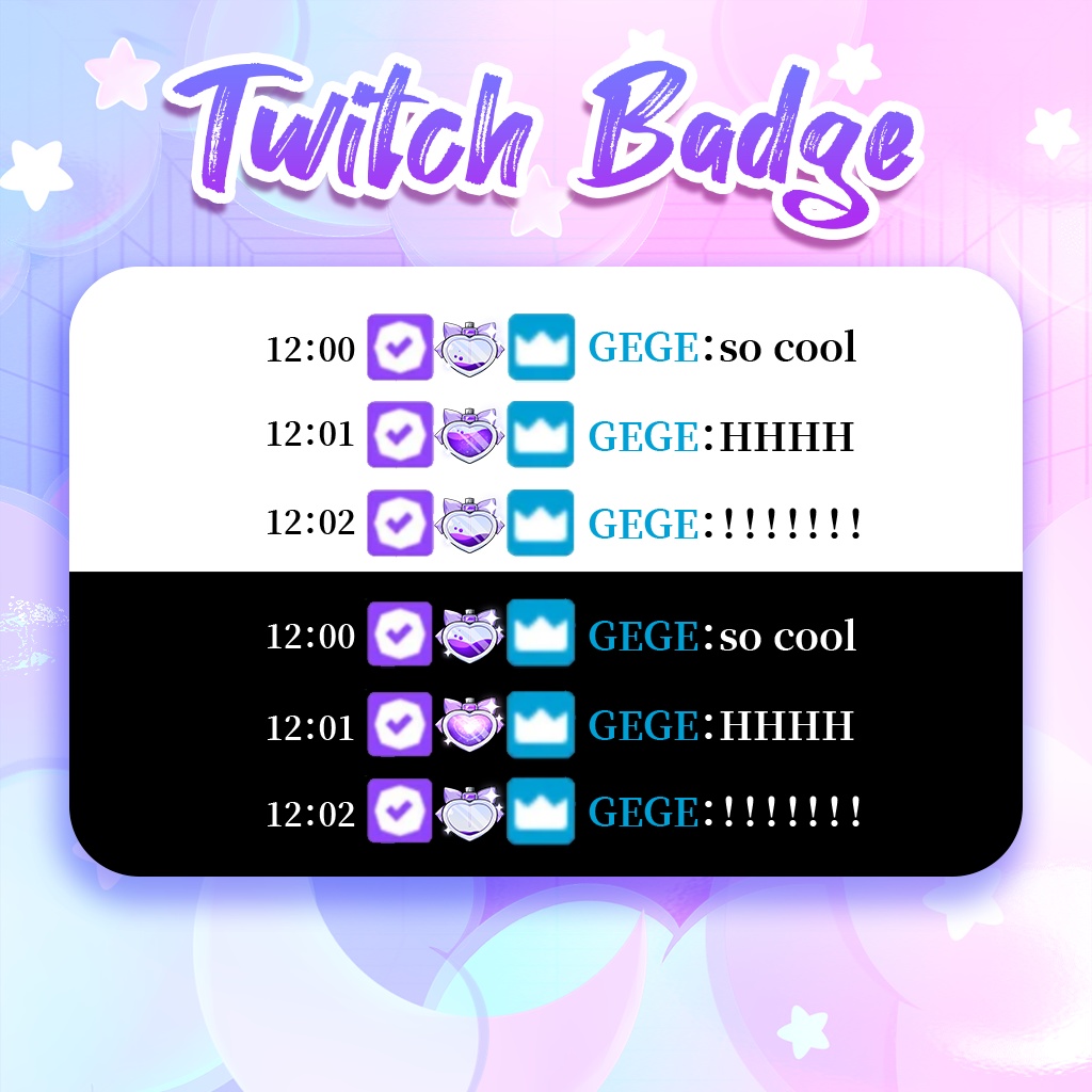 【Twitch Badges】Magic Water Badges