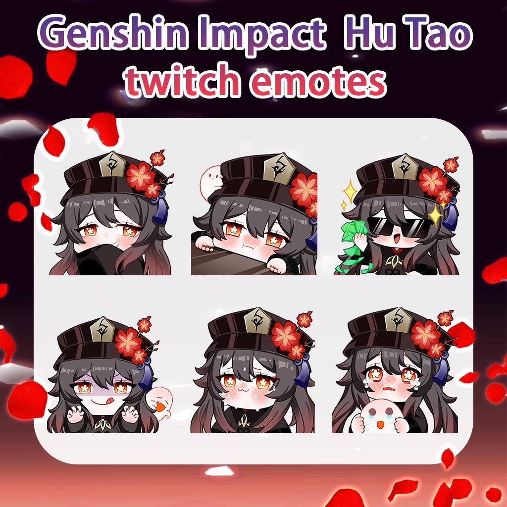 【Twitch Emote】Genshin Impact Hu Tao twitch emotes(9.9$)