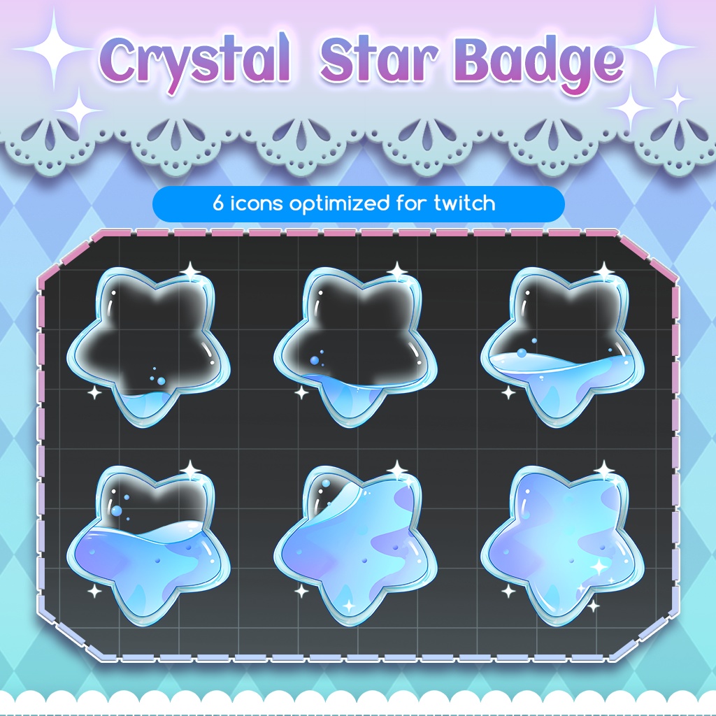 【Twitch Badges】Blue Star Livestream Badges
