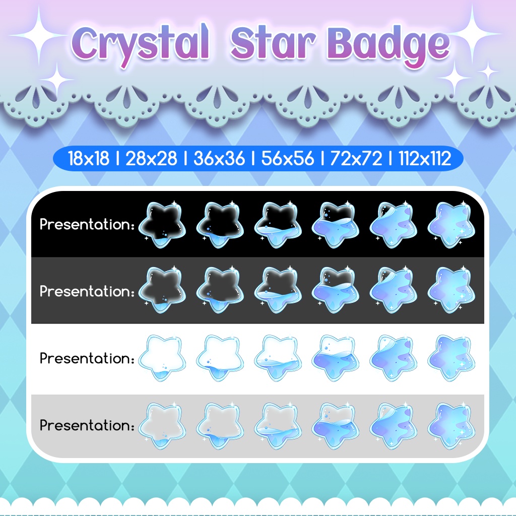 【Twitch Badges】Blue Star Livestream Badges