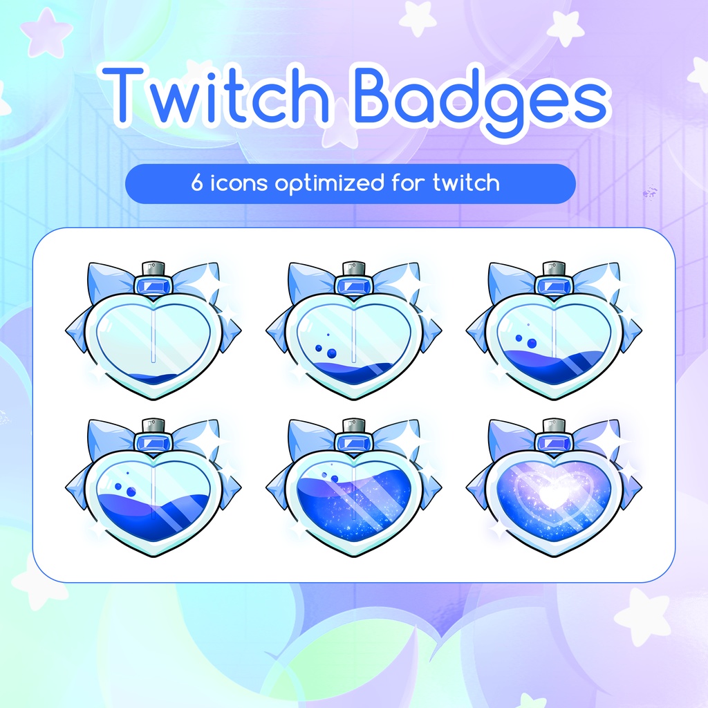 【Twitch Badges】Magic Blue Water Badge