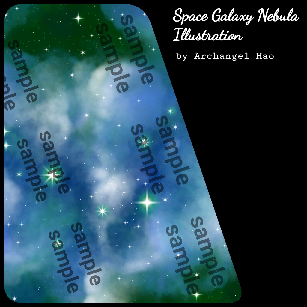 【図 / Ilustration】いくつかの色調を持つ宇宙銀河星雲のイラスト, Illustration of Outer Space Galaxy Nebula with Several Color Tones