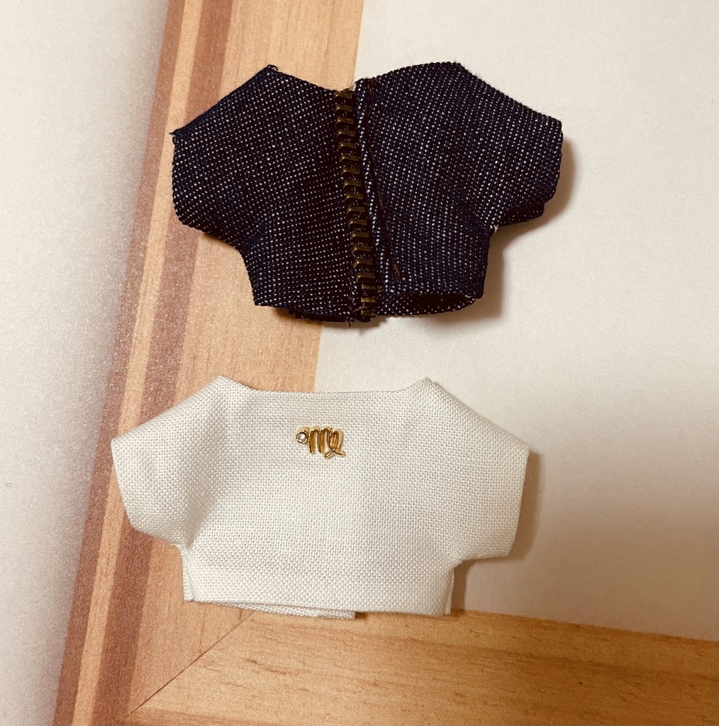 10センチ マスコット 星座シャツ デニムジャケットセット