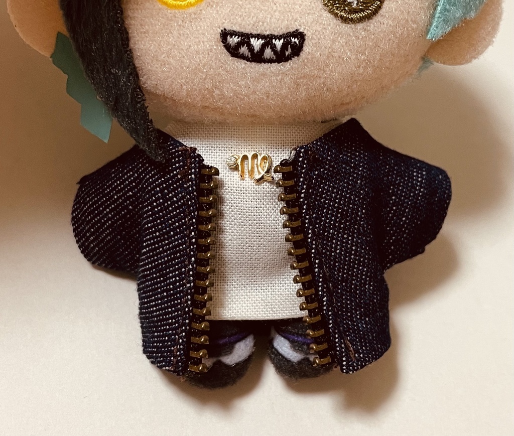 10センチ マスコット 星座シャツ デニムジャケットセット