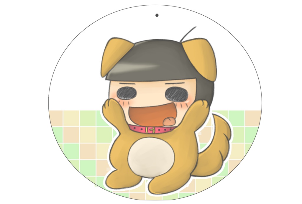 プラ版キーホルダー（いぬ十四松）