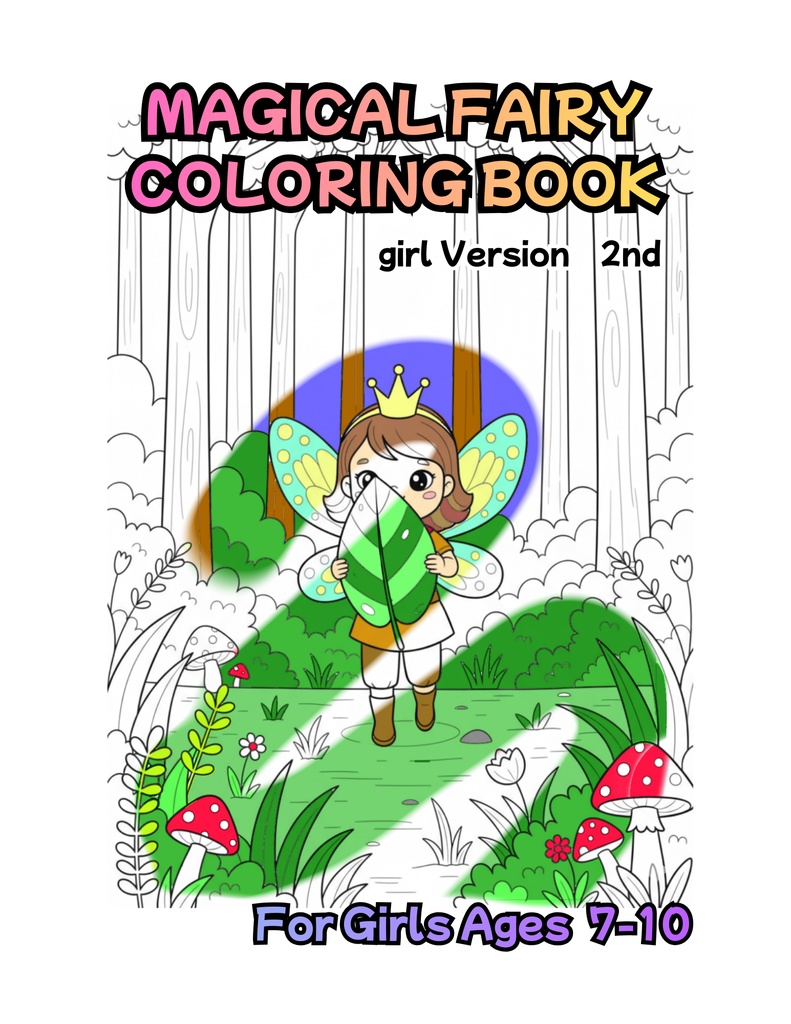 女の子の妖精塗り絵2 7-10歳向け