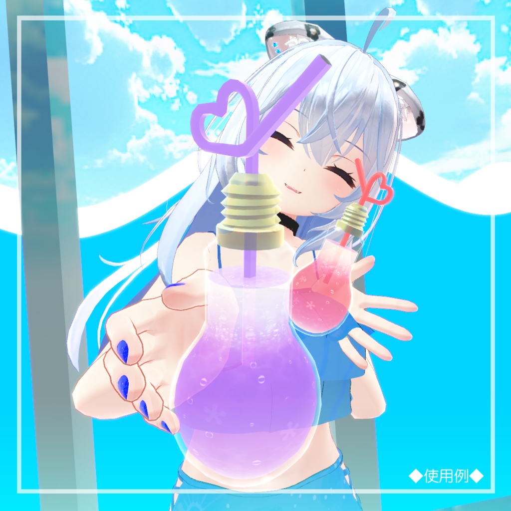 電球型ソーダ💡しゅわしゅわアニメーション入り✨【3Dモデル】