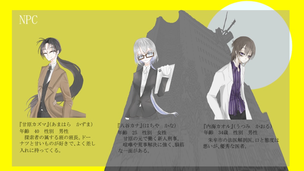 【CoCシナリオ】朱牟市警察の危ない2人