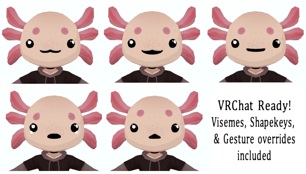 Axolotl VRchat Model + Quest Update