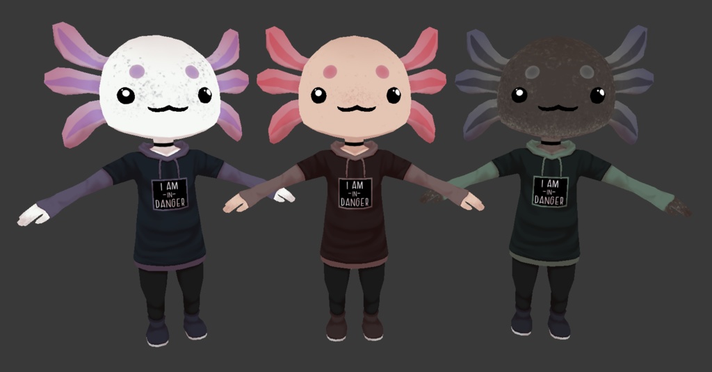 Axolotl VRchat Model + Quest Update