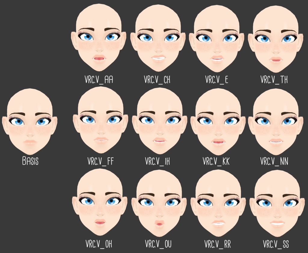 VRChat Disney Face Base - UPDATE: ARKit Blendshapes!