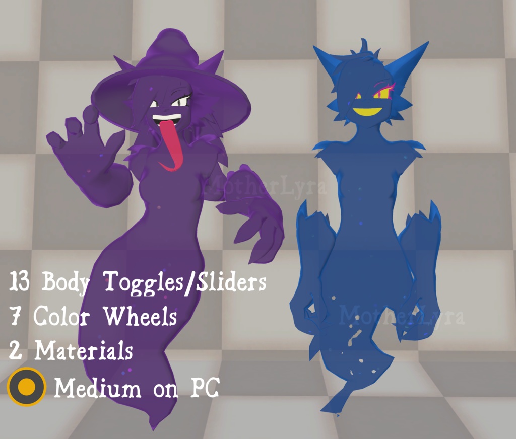 PolterGal - Ghost Girl Avatar for VRChat [Quest Compatible]  - MotherLyra - 3/3