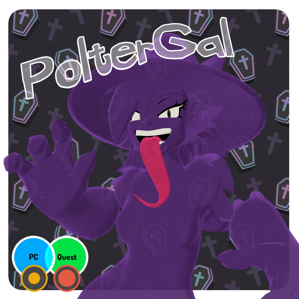 PolterGal - Ghost Girl Avatar for VRChat [Quest Compatible] 