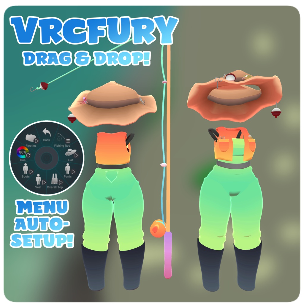 Fishing Foxxums Fit (Only Outfit) VRCFury Drag & Drop