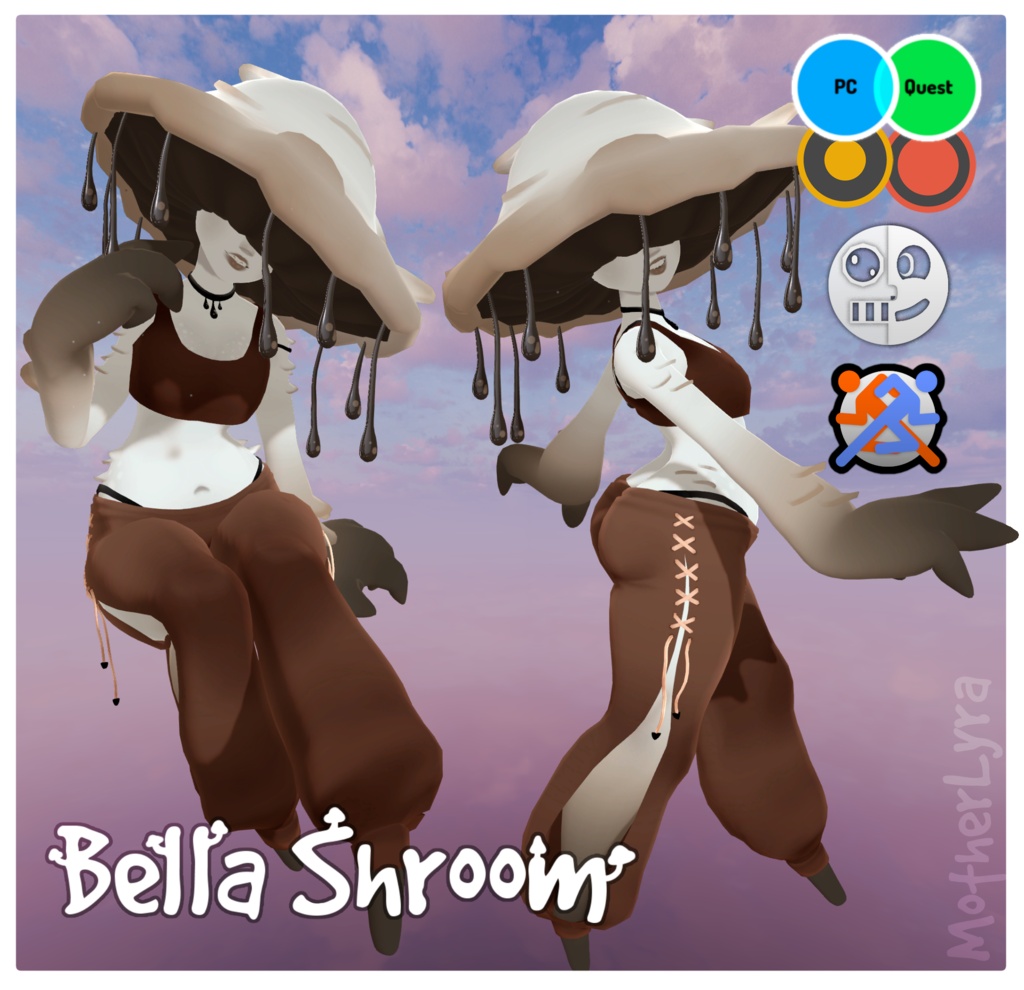 Bella Shroom - Mushroom VRChat Avatar (Quest + PC + VRM)