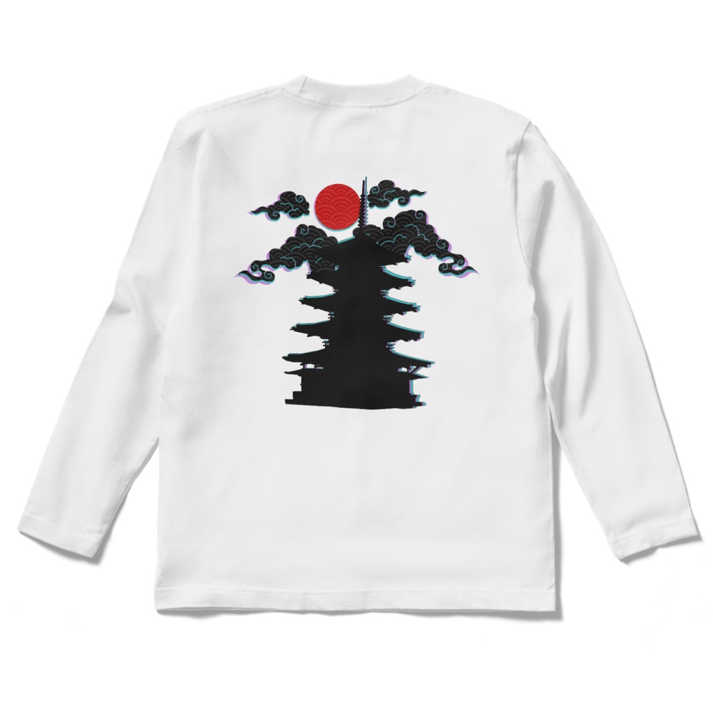 【オリジナル】サイバー和風・五重塔グリッチアート