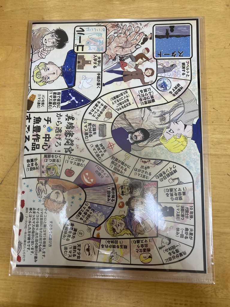 【厚紙印刷】チ。中心鱧作品すごろくA3サイズ