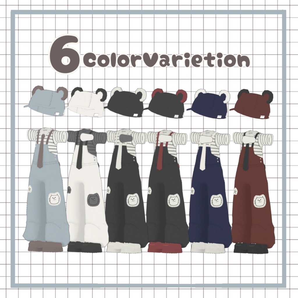 【まめふれんず対応】くまみみステッチ