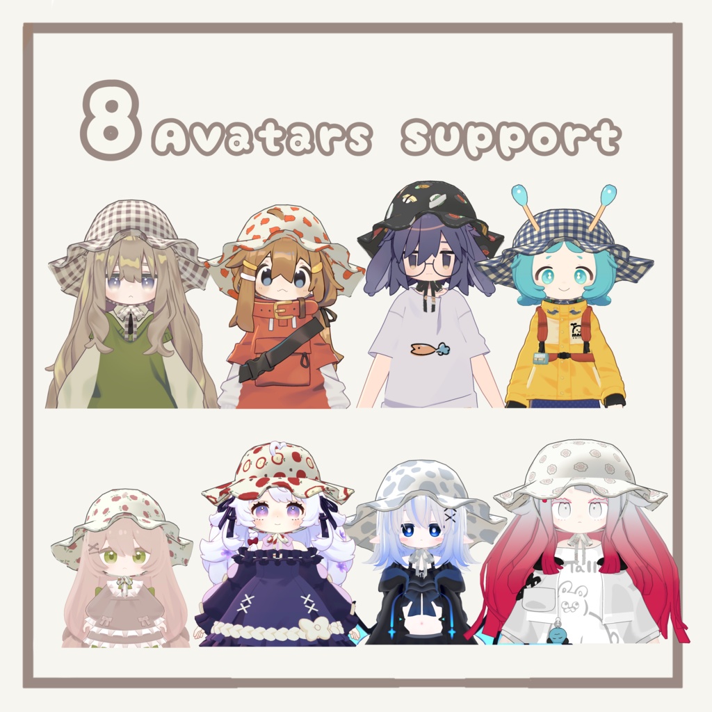 【8アバター対応】おでかけバケハ