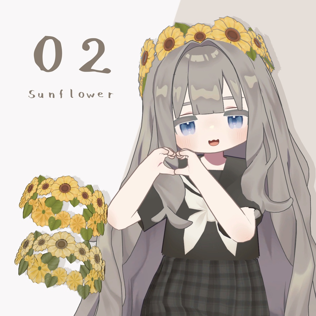 🌻8/8にひまわり追加予定🌻【無料】花かんむり