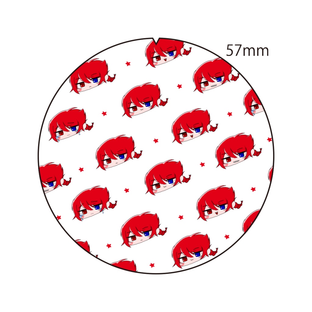 丸型缶バッジ k(57mm)