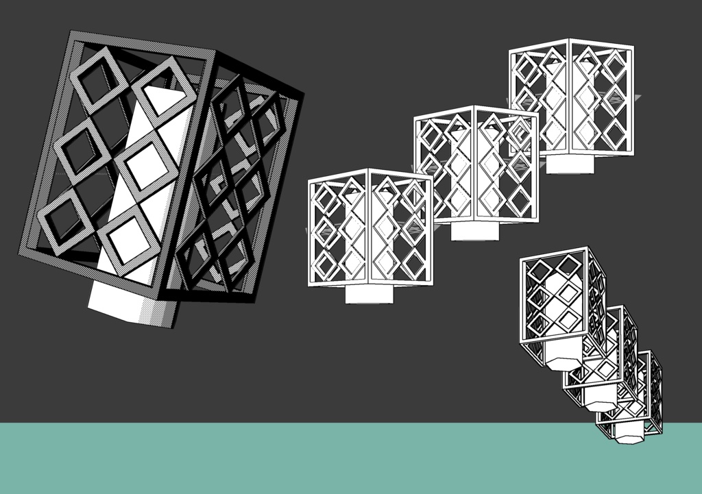 【VRM付】中華風ぽいアジアっぽい照明【クリスタ3D素材】