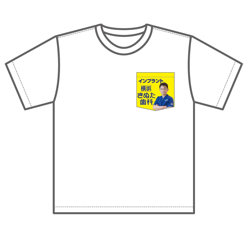 院長　ポケットプリントTシャツ（イエロー）Lサイズ 