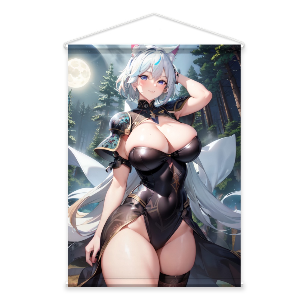 猫耳爆乳くノ一ちゃん❤〔Cat ears big breasts kunoichi ❤〕 - 酒師しんねのエロAIイラストグッズ作ってみました❤〔I  made Shinne Sakeshis erotic AI illustration goods ❤〕HENTAI❤ - BOOTH