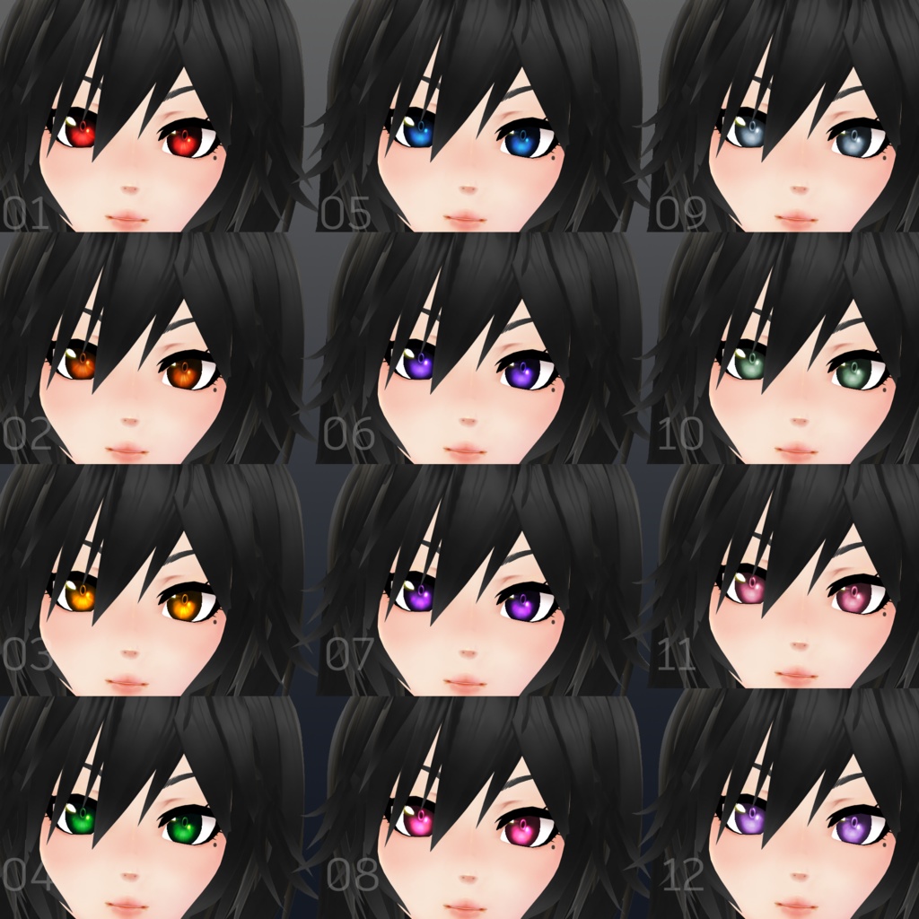 Vroid Eye Texture Pack - VTuber Eye Textures for Vroid Studio