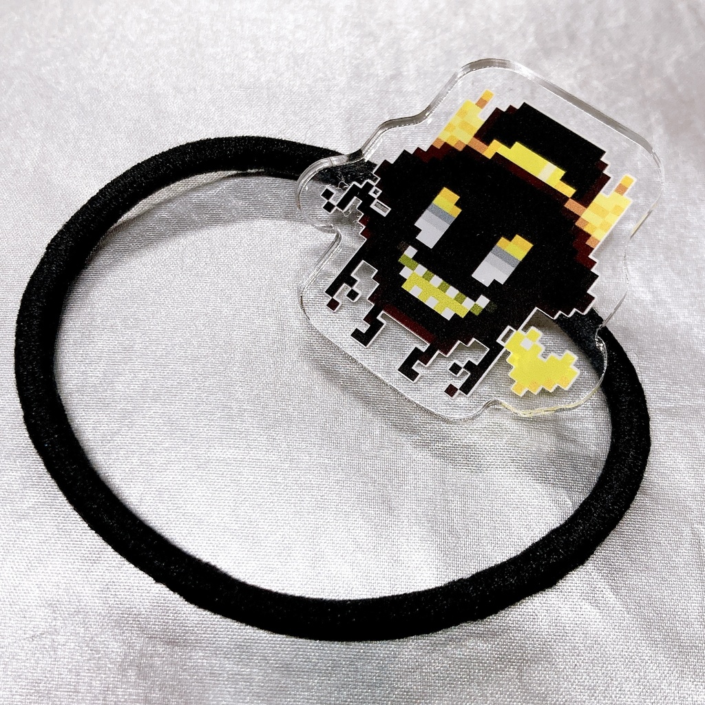 リトルD･No.2 ドット絵アクリルヘアゴム