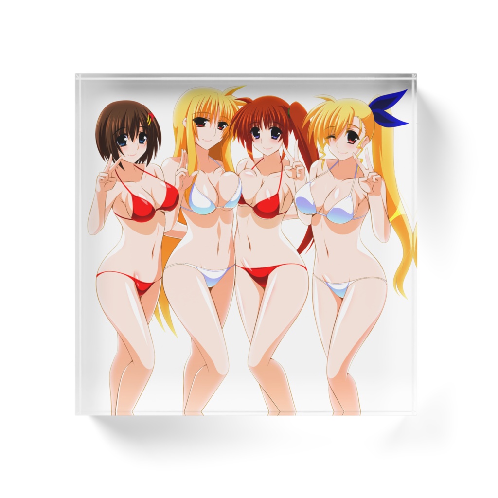 なのはフェイトはやてヴィヴィオビキニアクリルブロック