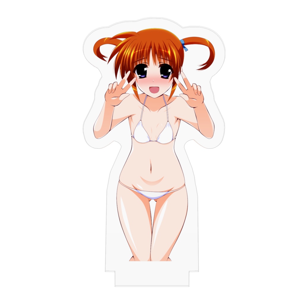 なのはちゃん白ビキニアクリルフィギュア