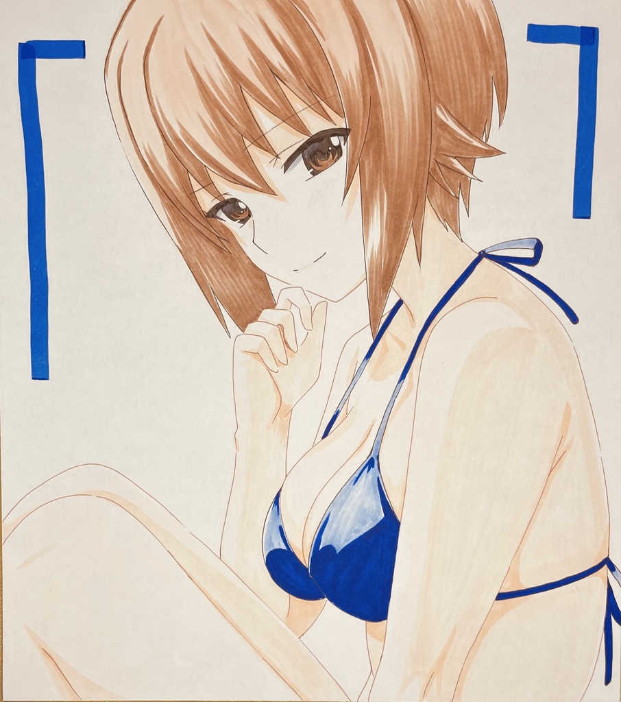 【手描色紙】ガールズアンドパンツァーイラスト