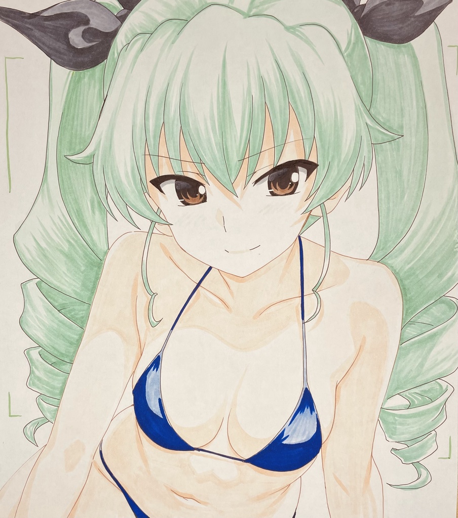 【手描色紙】ガールズアンドパンツァーイラスト