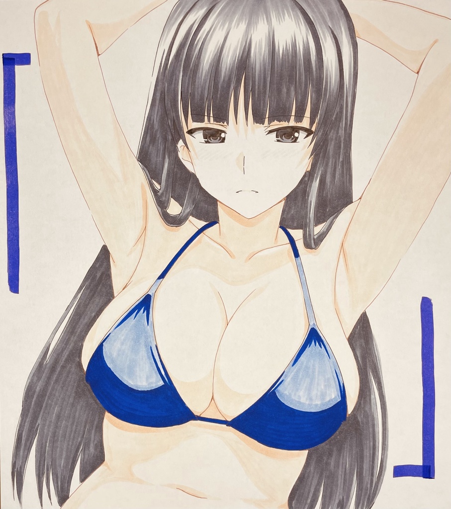 【手描色紙】ガールズアンドパンツァーイラスト