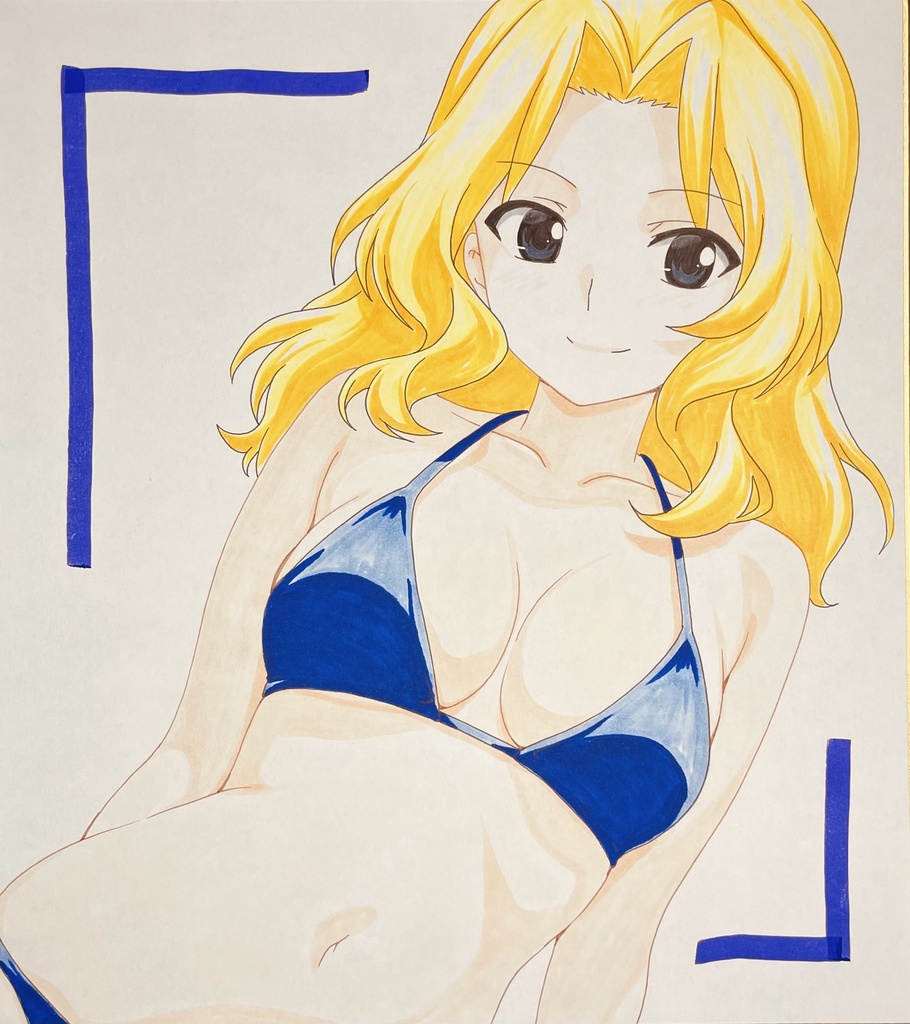 【手描色紙】ガールズアンドパンツァーイラスト