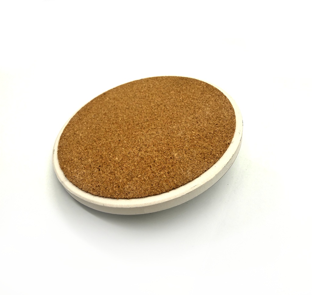 坂の下の喫茶店 白雲石吸水コースター1枚【ロゴ」