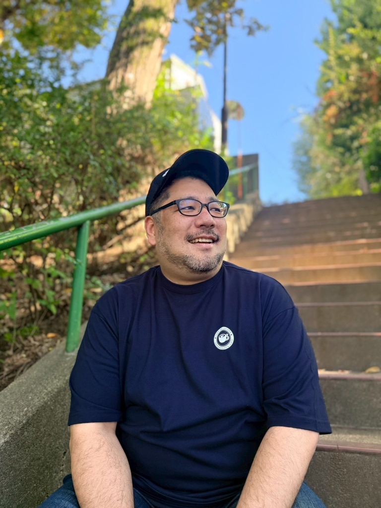 ビッグシルエットTシャツ ロゴ ネイビー