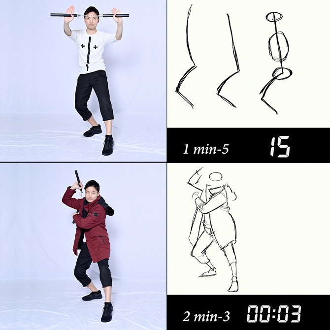 《動画講座:とりあえずジェスドロ30日! ツー(2)》 砂糖ふくろうさんと一緒にジェスチャードローイング