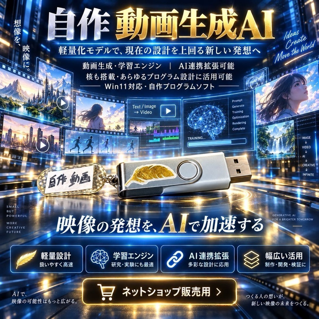動画生成AI・学習エンジン/拡張用コア USB版