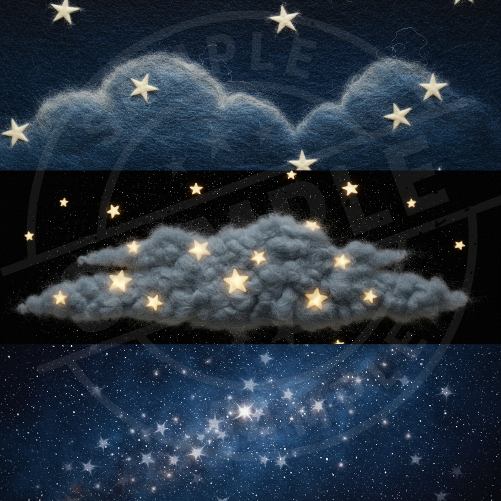 【テクスチャや配信背景に!】ふわふわほしぞら素材Vol.7