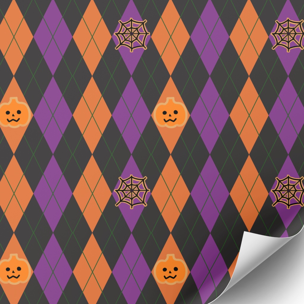 【商用可】ハロウィン柄とハロウィンイメージのパターン柄セット|背景・素材集(シームレス)
