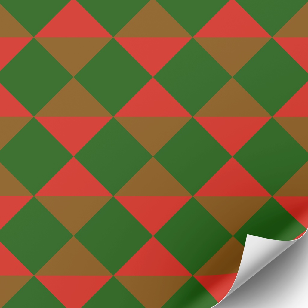 【商用可】クリスマスカラーの幾何学柄セット|背景・素材集(シームレス)