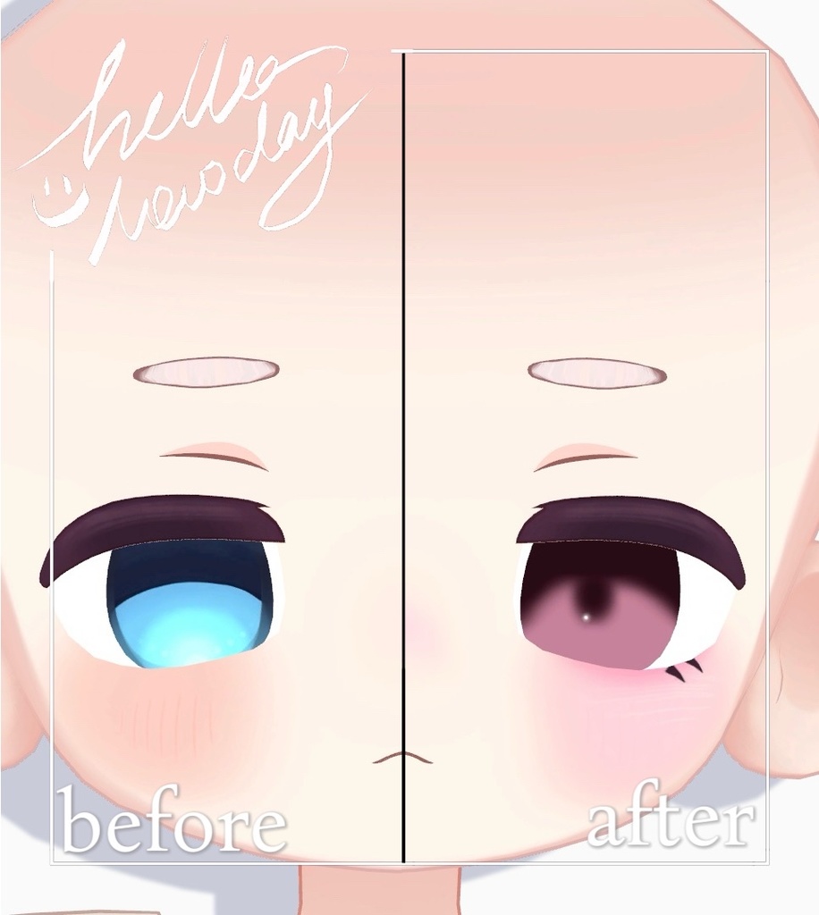 【にゃもあ/Nyamoa 】make&eye texture