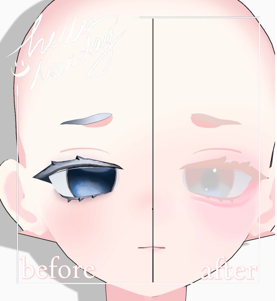 【ゼルル/ Zerulu】make&eye texture