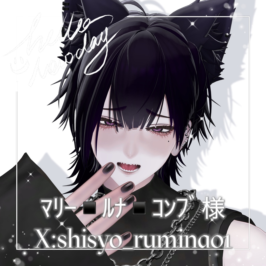 【泣夜/Nakiya】make&eye+tattoo texture No,2
