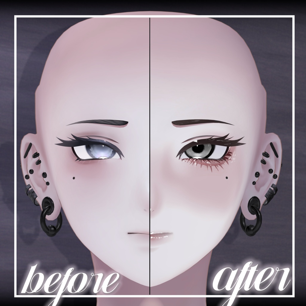 【泣夜/Nakiya】make&eye+tattoo texture No,2